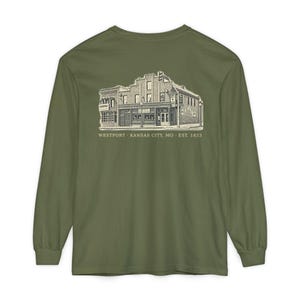 Camiseta de manga larga de Westport, Kansas City, código postal 64111, camiseta vintage de barrio de Kansas City, Comfort Colors, regalo de Kansas City imagen 6