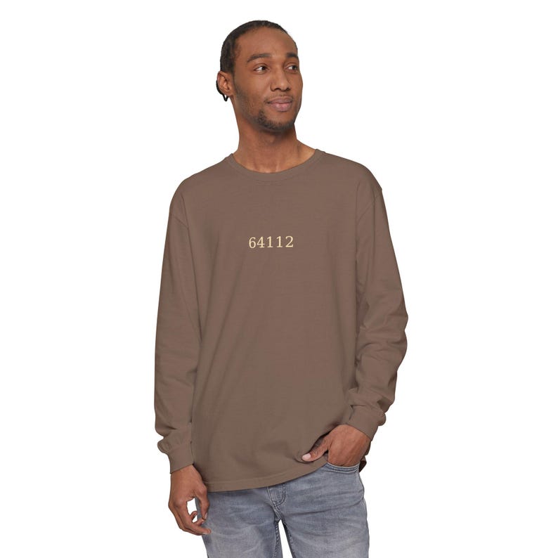 Country Club Plaza Kansas City Long Sleeve Shirt, 64112 Zip Code Tee, Vintage KC Neighborhood Shirt, Comfort Colors, Kansas City Gift image 7