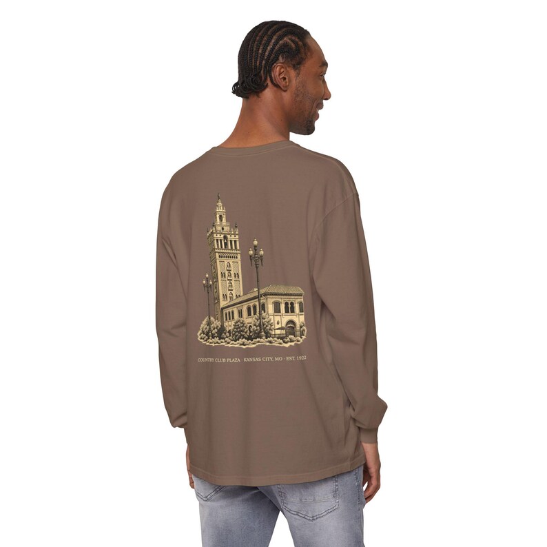Country Club Plaza Kansas City Long Sleeve Shirt, 64112 Zip Code Tee, Vintage KC Neighborhood Shirt, Comfort Colors, Kansas City Gift image 17