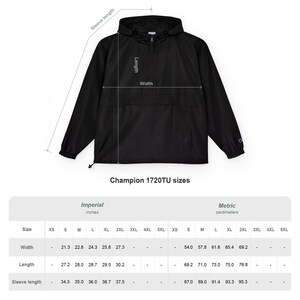 Chaqueta anorak bordada de baloncesto de Kansas, jersey plegable Champion azul, cortavientos con el logo de Kansas, chaqueta para el día del partido, regalo para el aficionado de Kansas imagen 5