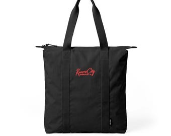 Kansas City Embroidered Tote Bag, Heavy Canvas Carry-All, KC Gift for Her, Game Day Bag, Kansas City Embroidery Co.