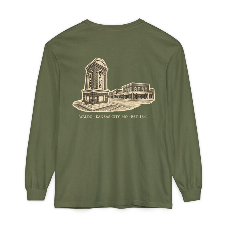 Waldo Kansas City Long Sleeve, 64114 Zip Code Shirt, Vintage KC Neighborhood Tee, Comfort Colors Long Sleeve, Kansas City Gift image 6