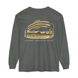 City Market Kansas City Long Sleeve Shirt, 64106 Zip Code Tee, Vintage KC Neighborhood Shirt, Comfort Colors, Kansas City Gift image 4