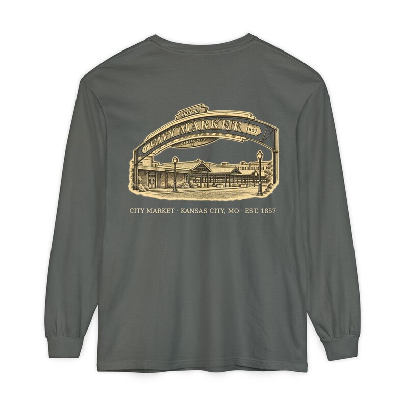 City Market Kansas City Long Sleeve Shirt, 64106 Zip Code Tee, Vintage KC Neighborhood Shirt, Comfort Colors, Kansas City Gift image 4