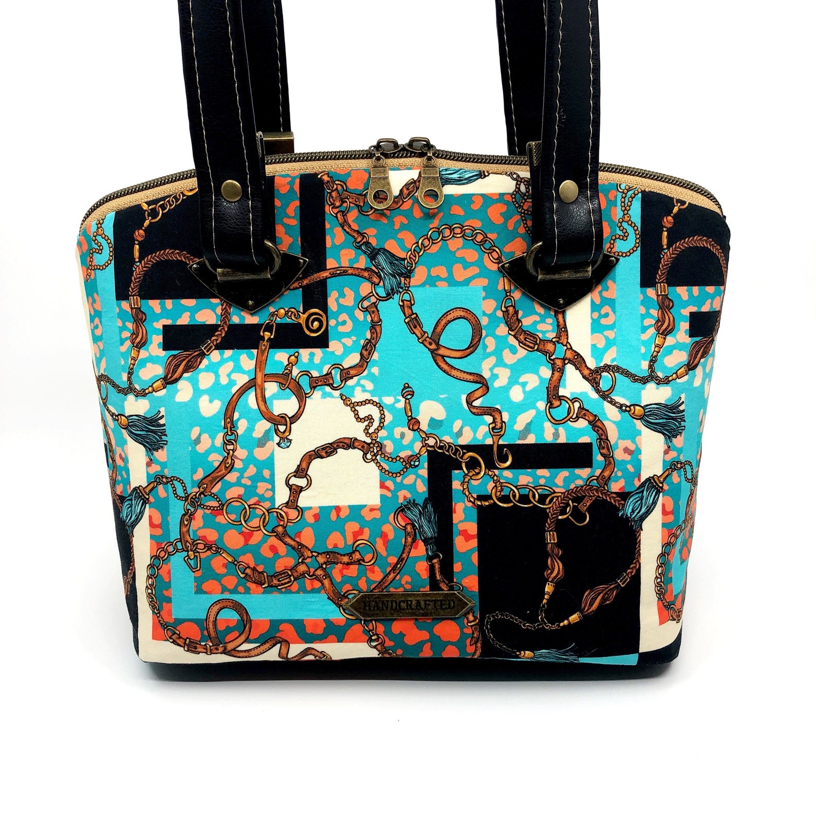 Classy Gold and Teal Handbag Shoulder Bag Pocketbook Purse | Etsy