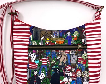 Where's Waldo Halloween Horror Purse (2) - Handbag - Small Crossbody - Shoulder Bag