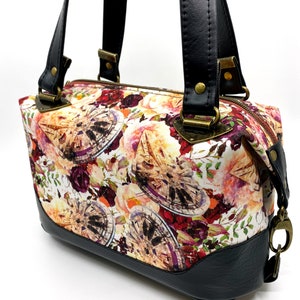 Floral Spaceships Brooklyn Handbag image 4