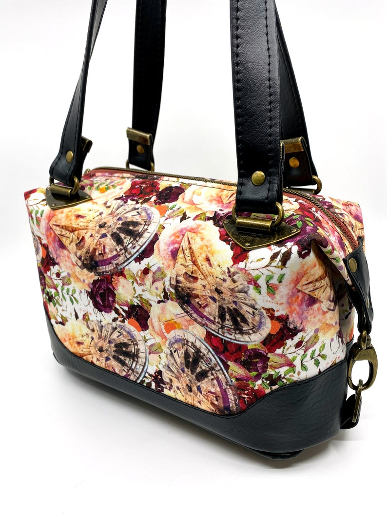 Floral Spaceships Brooklyn Handbag image 4