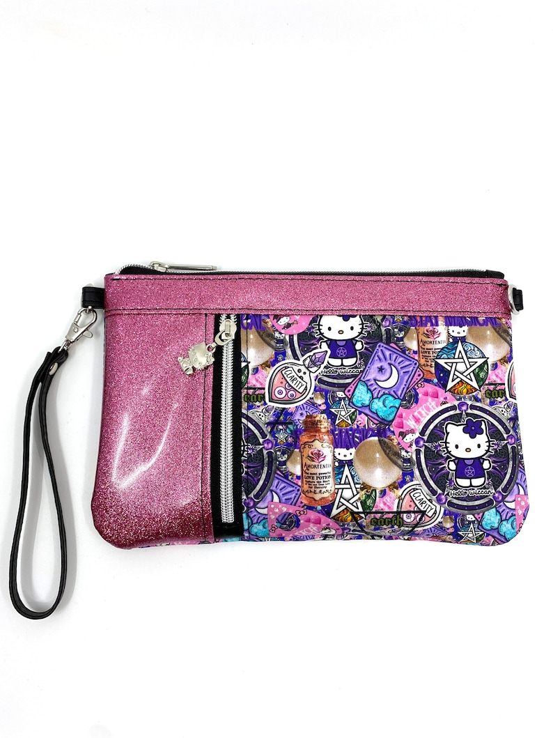 Hello Wiccan Witch Crystals Clutch Wallet Crossbody Bag Great Gift Idea image 1