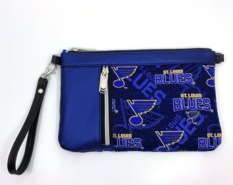 STL Blues - Hockey - Clutch - Wristlet - Crossbody Bag - Great Gift Idea