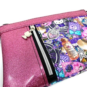 Hello Wiccan Witch Crystals Clutch Wallet Crossbody Bag Great Gift Idea image 2