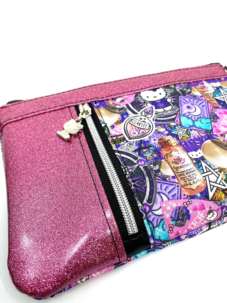 Hello Wiccan Witch Crystals Clutch Wallet Crossbody Bag Great Gift Idea image 2