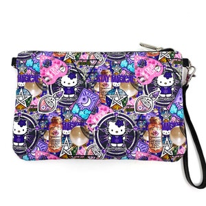 Hello Wiccan Witch Crystals Clutch Wallet Crossbody Bag Great Gift Idea image 3