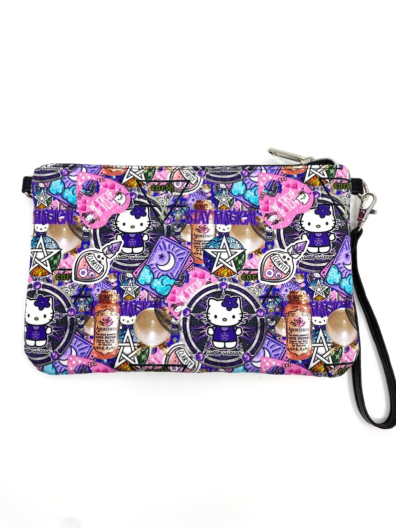 Hello Wiccan Witch Crystals Clutch Wallet Crossbody Bag Great Gift Idea image 3