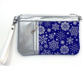 Snowflake - Winter - Clutch - Wallet - Crossbody Bag - Great Gift Idea