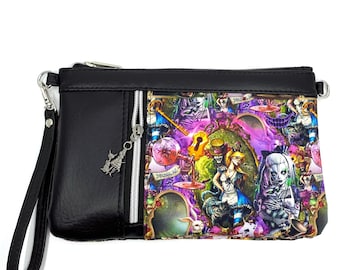 Dark and Twisted Rabbit Hole Girl - Clutch - Wallet - Crossbody Bag - Great Gift Idea