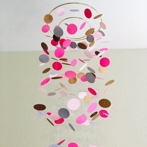 Cirkel Kroonluchter - Nursery Room Decor - 3D Circle Mobile - Nursery Mobiles - Custom Paper Mobile - Wedding Decor - Papieren Kroonluchter