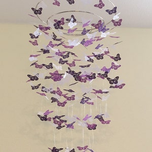 Butterfly Chandelier - Nursery Room Decor - Butterfly Mobile - Nursery Mobiles - Custom Paper Mobile - Wedding Decor - Paper Chandelier