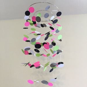 Cirkel Kroonluchter - Nursery Room Decor - 3D Circle Mobile - Nursery Mobiles - Custom Paper Mobile - Wedding Decor - Papieren Kroonluchter