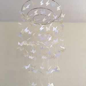 Butterfly Chandelier - Nursery Room Decor - Butterfly Mobile - Nursery Mobiles - Custom Paper Mobile - Wedding Decor - Paper Chandelier