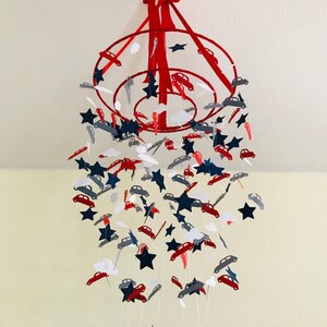 Car Chandelier - Nursery Room Decor - Car Mobile - Nursery Mobiles - Custom Paper Mobile - Wedding Decor - Paper Chandelier