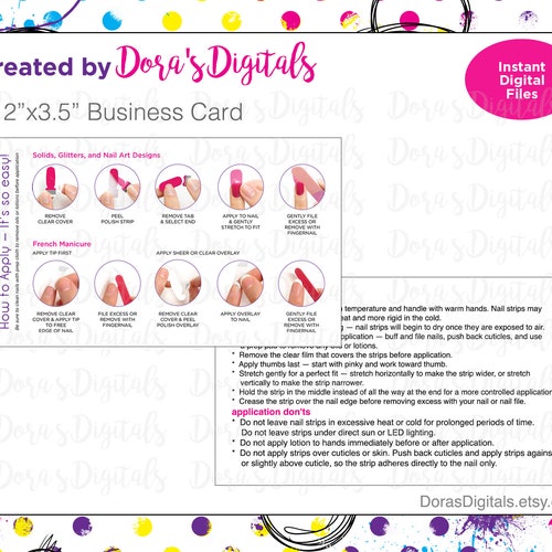 Business Card Apply & Tip Cards INSTANT Digital Download Etsy