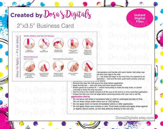 Business Card Apply &amp; Tip Cards INSTANT Digital Download - Etsy
