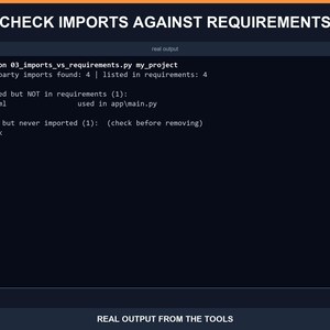11 Python Developer Utilities, TODO Finder Project Scaffolder Secrets Scanner Git Summary Log Filter Line Counter Imports Checker image 6