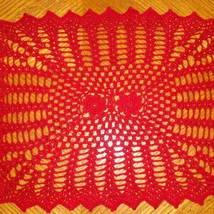 Crochet Handmade Table Runner (12&quot; x 14&quot; ) / Elegant Home Accents / Table Centerpiece Decor / New Home Gift / Lacy Doily / Christmas Doily