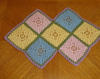Handmade Doily / Lacy Crocheted Table Runner / Vintage Inspired Decor / Spring Doily / Crochet Holiday Doily / Wedding Table Decor