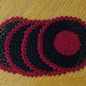 Crochet Coasters / Crochet Handmade Doilies / Set of 4 /  Coffee Tea Coasters / Wedding Favors / Unique Doily / Bridesmaid Gift