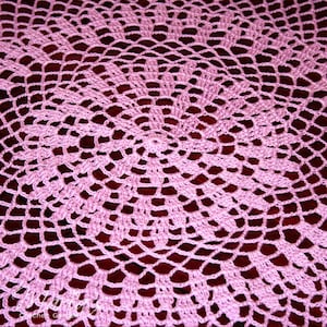 Vintage Inspired Round Large Hand Crocheted Table Doily (22&quot; diameter) / Table Centerpiece / Mother&#39;s Day Gift / Crochet Table Topper Doily