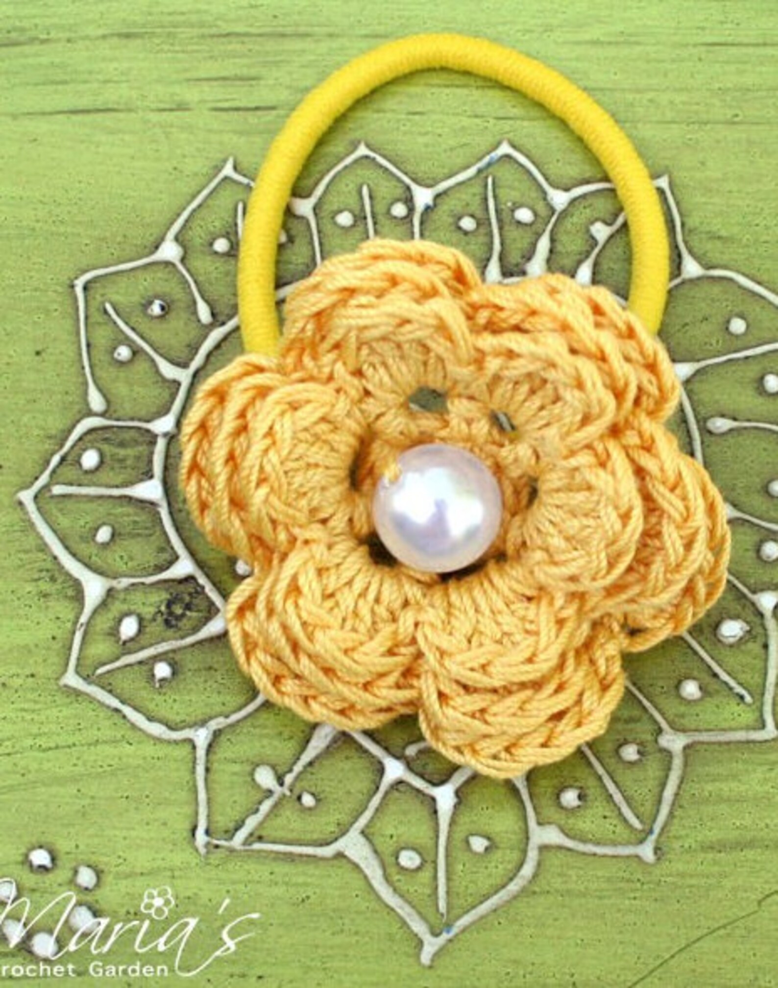 Flower Girl Accessories Wedding / Crochet Flower Ponytail Bands for