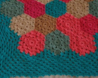 Crochet Baby Blanket / Crochet Nursery Blanket / Handmade Crochet Baby Cover / Crocheted Afghan / Baby Shower Gift / Multi Color Baby Afghan