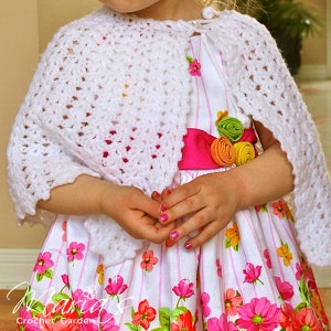 Crochet Cape / Crochet Poncho for Girls / White Crocheted Cape for Girls / Handmade Crochet Poncho