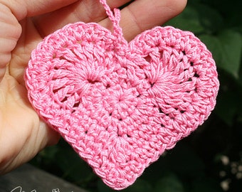 Set of 2 Crochet Hearts / Pink or Purple Hope Hearts / Stay Strong Gift / Friendship / For Friend / Valentine's Day Gift / Crochet Hearts