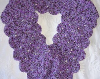 Crocheted Neckwarmer / Unique Neckwarmer / Cowl / Winter Scarf / Infinity Scarf / Warm Cowl / Autumn Scarf / Gift For Her /Purple Neckwarmer