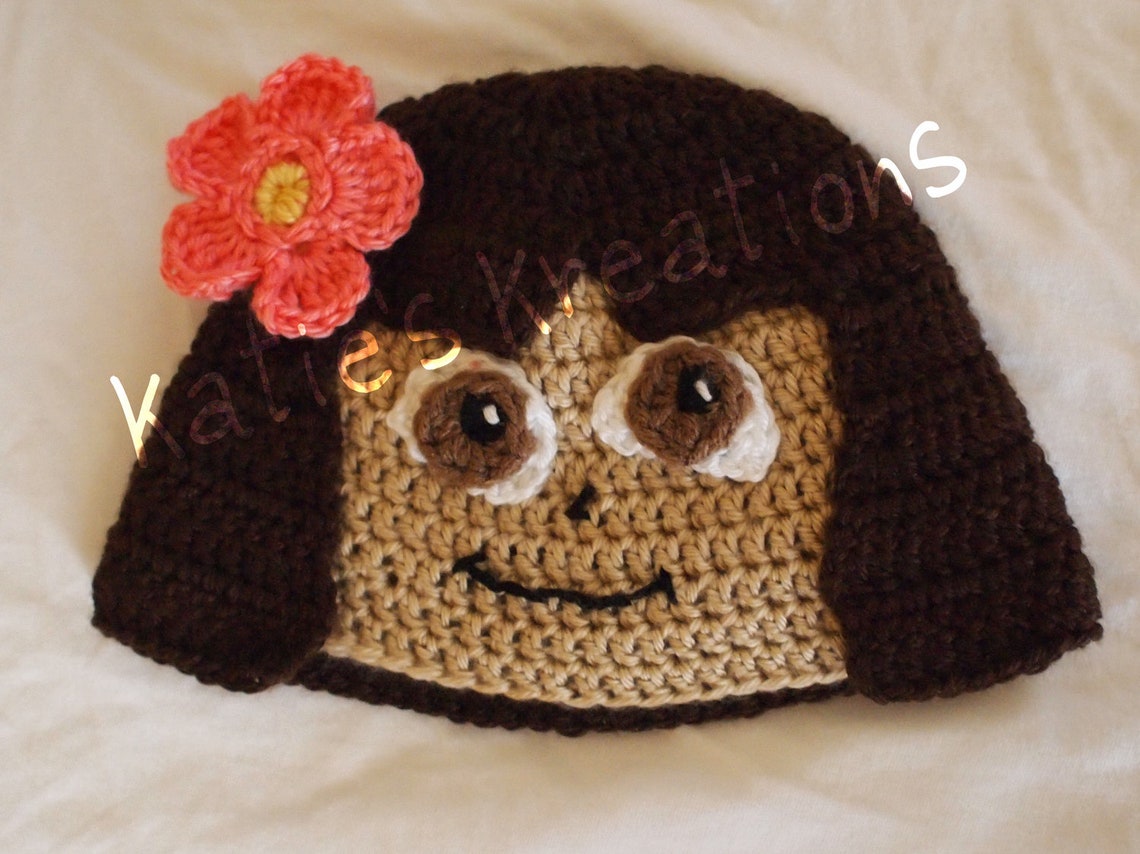 PATTERN Dora Inspired Crochet Hat - Etsy