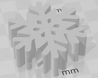 Schneeflocke Stroh Topper STL 3D-Druck-Datei