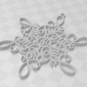 F*ck 2020 Flocon de neige STL