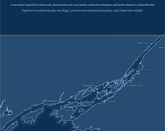 Dziennik pokładowy żeglarski Thousand Islands, spersonalizowany nazwą Twojej łodzi, dziennik pokładowy St Lawrence Seaway i Lake Ontario Cruise, spersonalizowany prezent