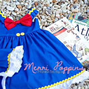 Donald Duck inspired twirl dress, Sailor sundress, Disney Inspired, Classic Disney inspired girls dress
