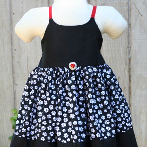 3t RTS Lil Dalmatian strappy sundress, Twirly 101 Dalmatian Inspired, Dress Up, Every Day Play Wear, Handmade,Dalmatian birthday