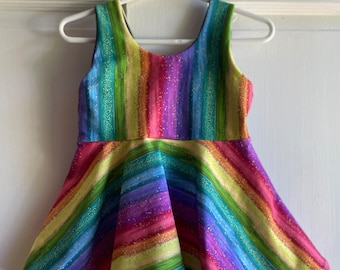 Rainbow peplum, Tunic knit tank, Tank peplum, summer shirt,3t ready to ship