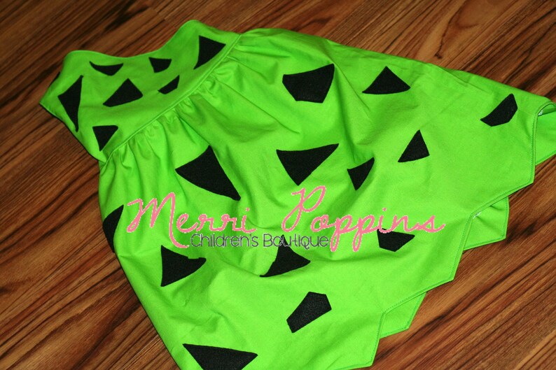 Handmade Every Day Play Wear Pebbles one shoulder dress for girls Pebbles Bambam girls,caveman cavegirl costume