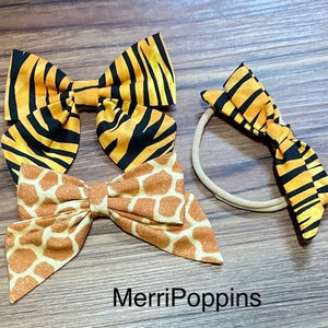 Safari Animal Print Haarschleife: Wild One Birthday Party