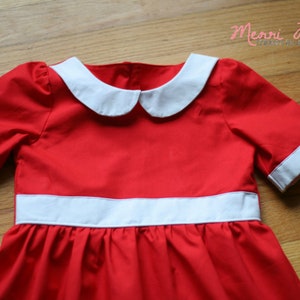 Little Red Dress, Annie Inspired dress up, Lil orphaned Annie Inspired, Peterpan Collar, Tomorrow I love YA, classic dress, Christmas gift image 7