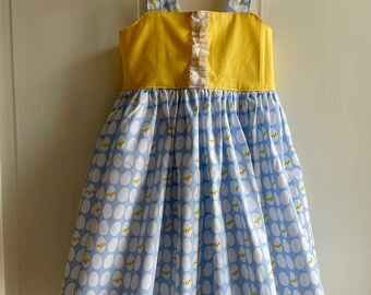 Easter dress,Little chick toddler dress, Egg dress RTS 3t