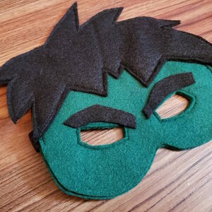 Super Hero mask, Character felt mask, kids dress up, Halloween, Character accessories, Christmas gift boys, Birthday boys girls, ComicCon Green Hulk