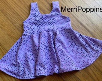 Purple dot peplum, Tunic knit tank, Tank peplum, summer shirt,3t ready to ship